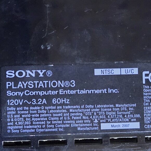 Sony PlayStation 3 Fat PS3 80 GB CECHE01 Backwards Compatible Tested - Picture 9 of 11